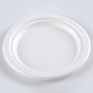Biodegradable Food friendly fully Bagasse 6.75 inch Round Plates