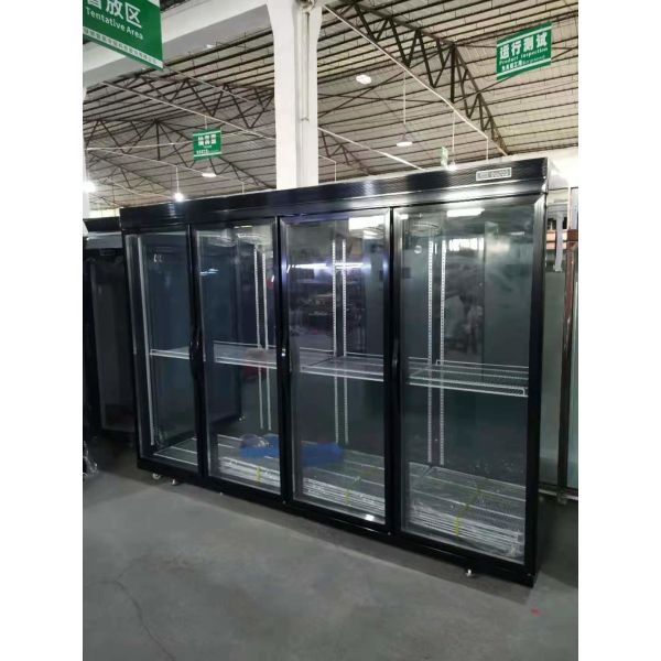 Buy Commercial Supermarket Display Refrigerators Upright Beverage Cooler With Adjustable Shelves at wholesale prices