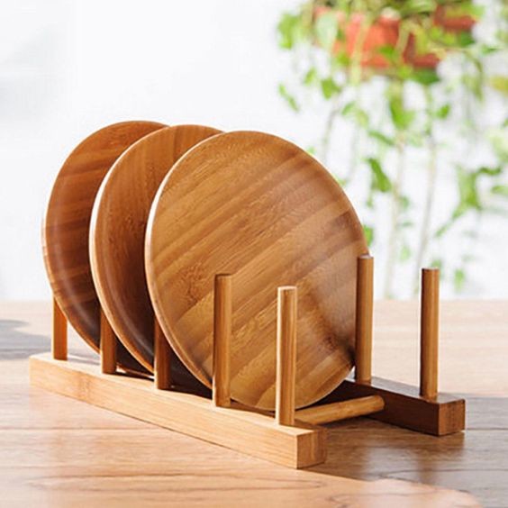 Buy Kitchen Wooden Plate Display Rack at wholesale prices