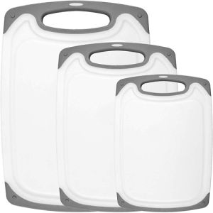 China Dishwasher Safe Plastic Kitchen Cutting Board With Easy-Grip Handles on sale