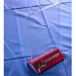 Quality Customized Tabletop acrylic menu display holder with logo printing for sale