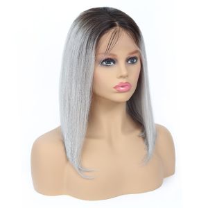 Natural Cambodian Straight Hair Wig Short Hair Bob Wig With Baby Hair
