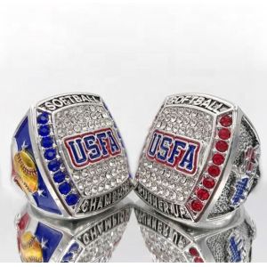 Quality Silver Usssa Youth Softball Championship Rings for sale