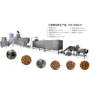 China Food Grade SS201 250KW 800KG/H Pet Food Extruder on sale