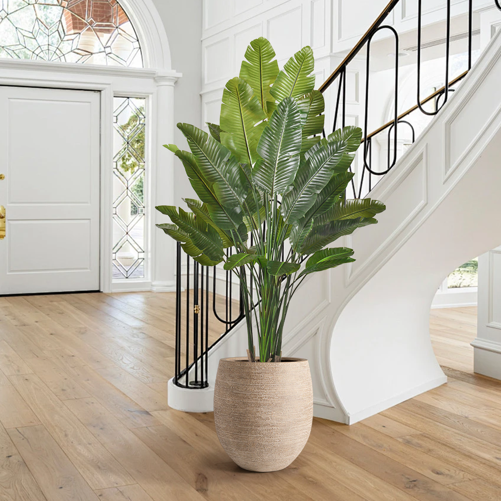 Artificial Travelers Palm with Realistic Leaf Edges 160cm 180cm | Lifelike Faux Bird of Paradise Plant for Decor