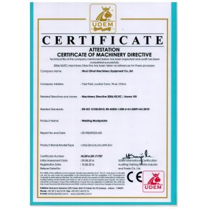 Wuxi OLIVET Machinery Equipment Co.,LTD Certifications