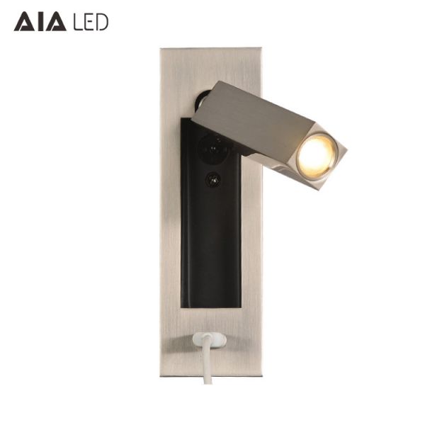 Buy IP20 adjustable 3W usb LED bedroom wall lamp/indoor led headboard wall light wall reading light for hotel at wholesale prices