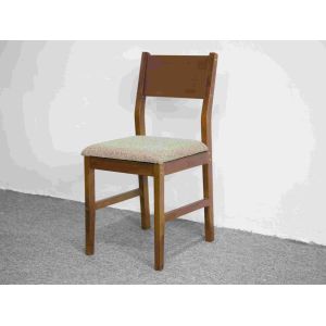 Walnut Solid Wood Dining Chair With Cushion Sloping Back