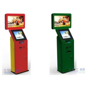 Ticket Dispenser Dual Screen Kiosk With Barcode Scanner Self Service Terminal