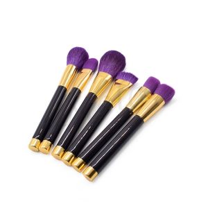 Purple Hair 15pcs Makeup Brush Gift Set Badger Hair Shaving Brush