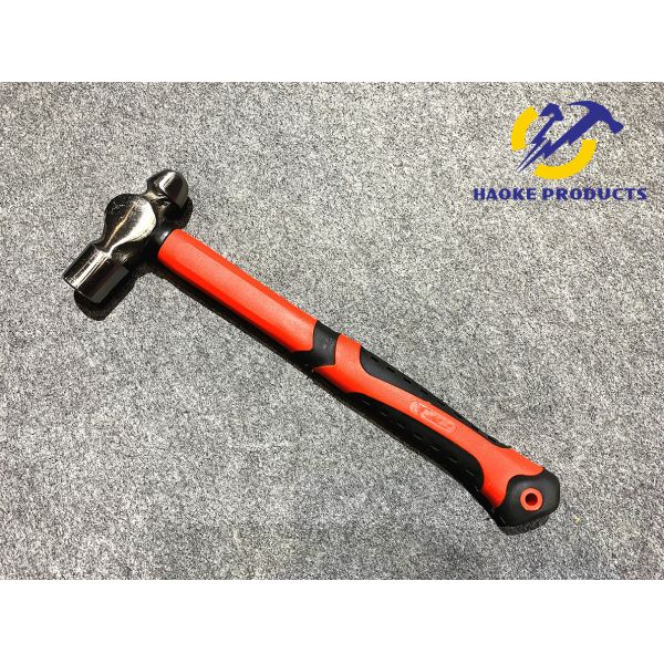8OZ Size Forged Steel Ball peen Hammer With Polishing Surface And Colored Plastic Handle