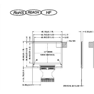 2.0inch 480*360 IPS TFT LCD Module with Mipi Interface for High Resolution