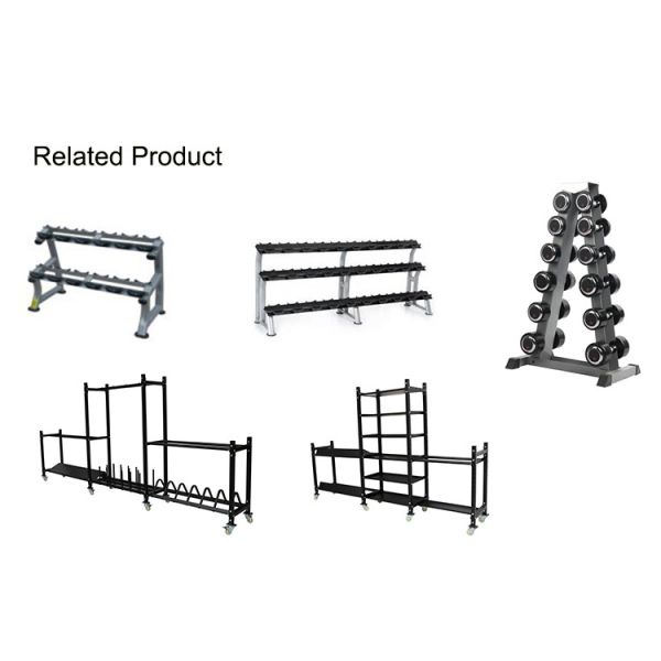 Durable Steel Double Barbell / Dumbbell Rack For Commercial Gym