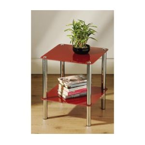 China red tempered glass side table xyct-023 on sale