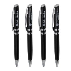High Quality Office Stationery 1.0mm Aluminum Twist Ballpoint Pen With Logo