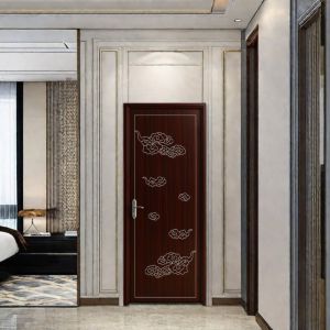 Carved Design Wood-Plastic Composite Hollow Door With Hinged Installation Method