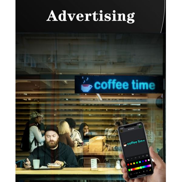 Flexible LED Car Panel App Control 16*96 Advertising Rear Window Display