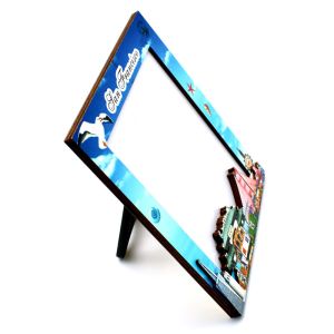 USA San Francisco Tourist Photo Frames Souvenir Gift Wooden Sky Blue Frames