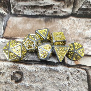 China Pokemon card Wholesale Glow Polyhedral Black chip Dice Sets Polyhedral on sale