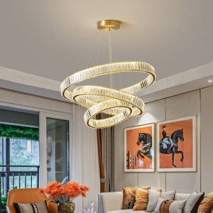 Dia120cm Geometric Round Modern Ring Pendant Light AC85V To 265V