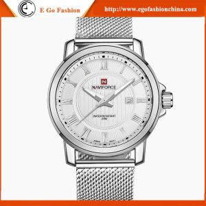 China 905201 Naviforce Business Watch Man Rose Gold Black Silver Full Stainless Steel Watch Men on sale