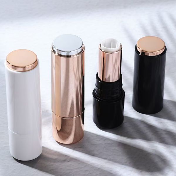 Round Plastic Lipstick Tube 3.5g for Cosmetic Electroplating Design in Any Color