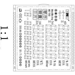 STN 7 Segment LCD Display Instrumentation LCD Module Blue Background And White