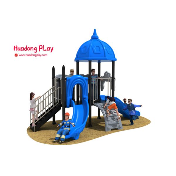 Castle Outlook Outdoor Playground Slides 510*320*390cm Innovative Design