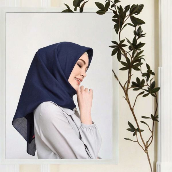 Hot Sale Custom Logo Premium Bawal Solid Hijab Scarf Malaysia Cotton Voile Headscarf Tudung Muslim Square Shawl