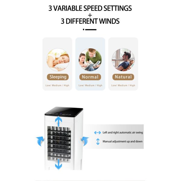 Touch and Remote Control Cooling Fan Energy Efficiency Rating CLASS B Three Wind Speed
