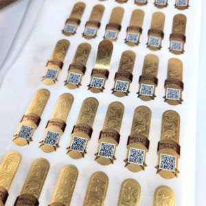 Beverage Embossed Cigar Labels Printable Water Resistant Custom Gold Foil