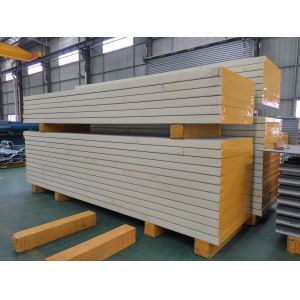 PPGI Galvanized Steel 40kg/M3 Cold Room PU Sandwich Panel