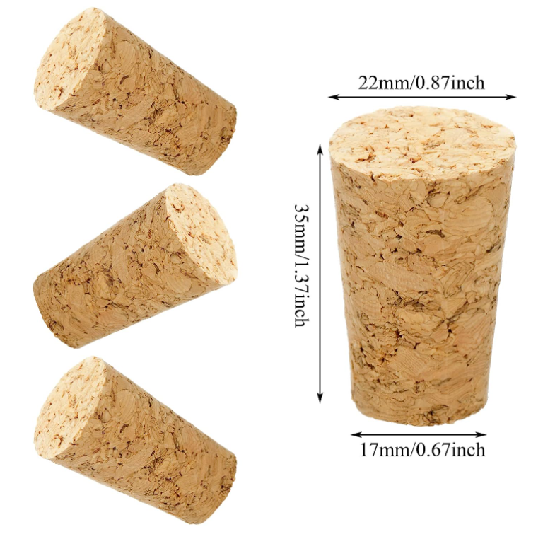 Acceptable Customer's Logo Natural Wine Cork for Conical Bottle Stopper Homemade Wine