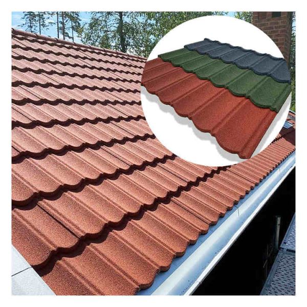 Factory Price Waterproof Roofing Sheet Dark Green Stone Coated Metal Roof Tiles Malaysia