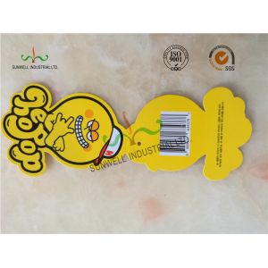 Quality Personalized Yellow Octopus Swing Tags Glossy Varnishing Finished 2 Side for sale