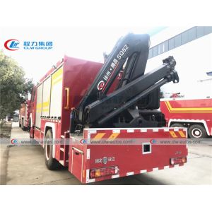 Howo 6 Wheel 290HP Firefighter Truck With 5T Knuckle Crane