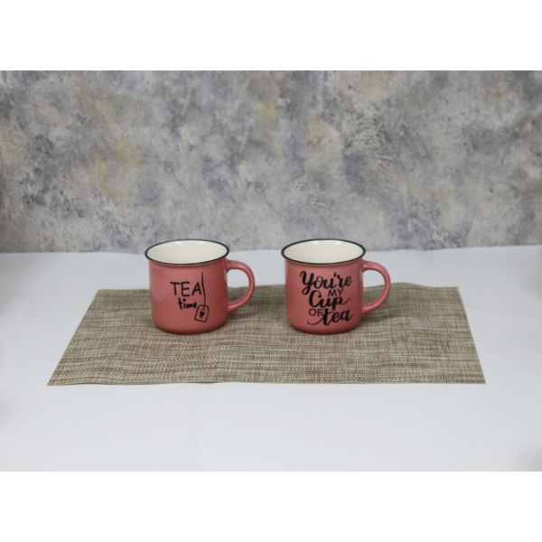 Ceramic/Porcelain 320cc Mug With Handle Tea/Coffee Mug for Home office using retro style