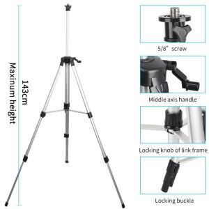 Adjustable 1430mm Height Lightweight Laser Level Tripod 3kg Load