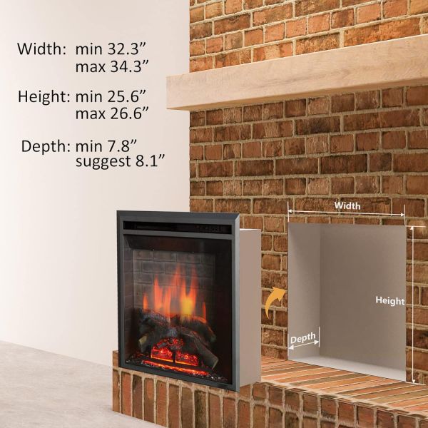 Experience the Warmth and Ambiance of AJUNION Modern 33inch Electric Fireplace Heater