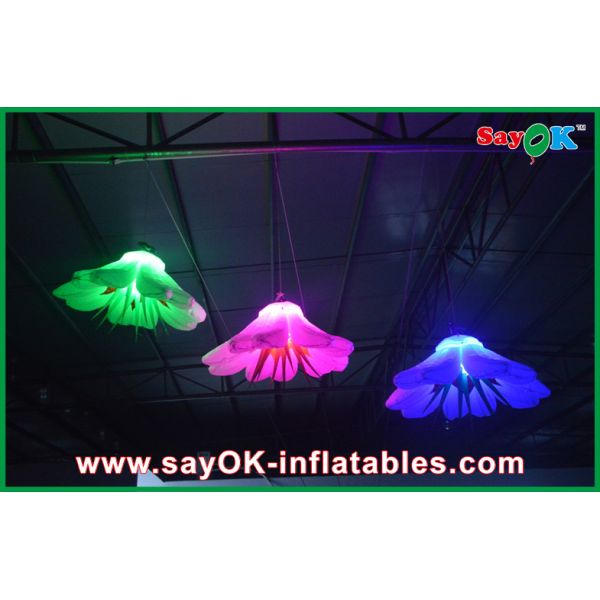 Buy Purple / Green GIant Inflatable Lighting Decoration Led Inflatable Lighting Flower at wholesale prices