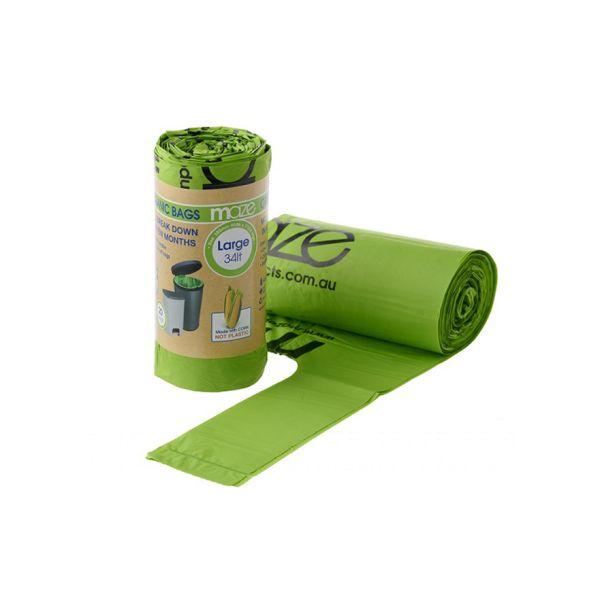 Buy 40mic Compostable Bin Liners Eco Friendly Garbage Bags Custom at wholesale prices