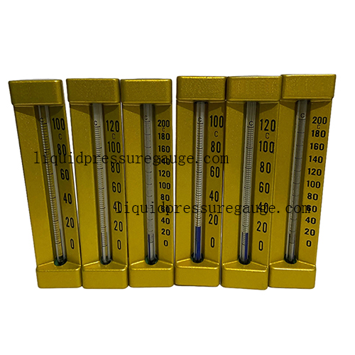 Liquid Filled 120C 90deg Industrial Glass Thermometers 3/4" NPT