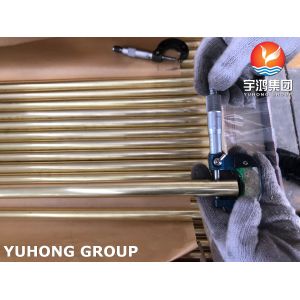 ASTM B111 C44300 / DIN CuZn28Sn1 Brass Seamless Tube Heat Exchanger Tube