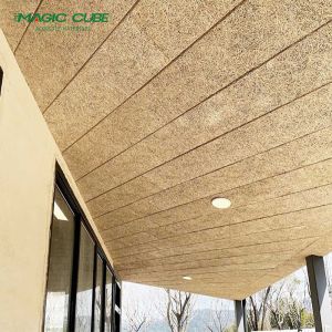 Easy Installation Acoustic Wood Wool Ceiling Panels with Modern Style