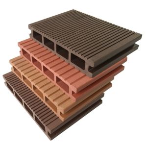 Wood Grain Pattern WPC Decking Tiles with High Gloss Composite Wood Flooring