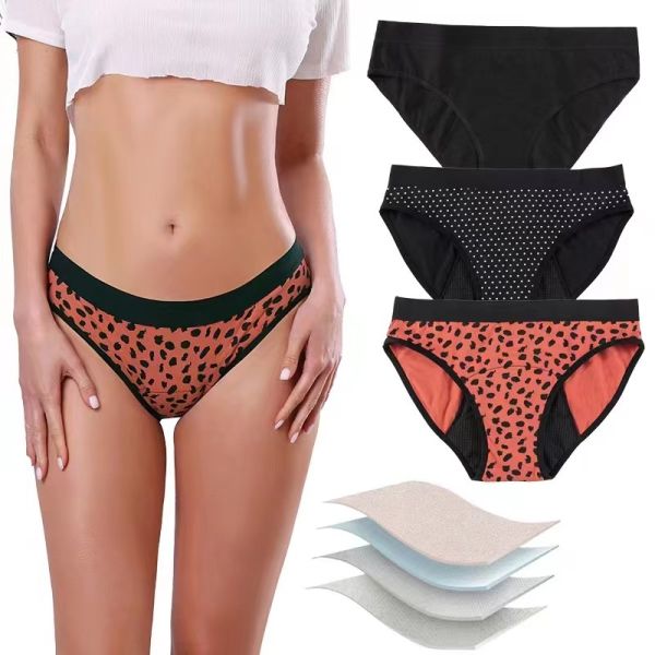 Buy Girl Student Teen Period Panties Leakproof Teenager Wearing Thong 4 Layers at wholesale prices