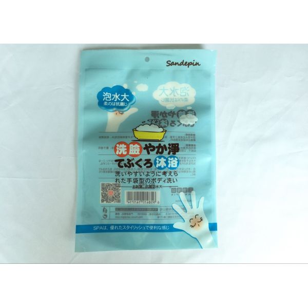 Buy Bathing Gloves Transparent Packaging Bag at wholesale prices