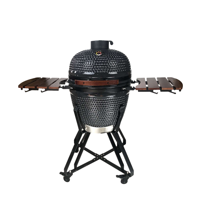 KIMSTONE 2023 Kamado Ceramic Grill with Trolley 21 Inch Egg Shaped Barbecue Kanka Grill Bbq Kamado Bono