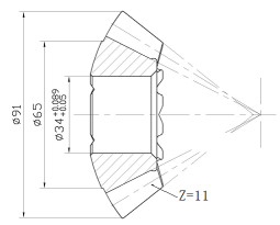 20CrMnTiH Steel Bevel Gears , Rear Differential Gears Wear Resistance