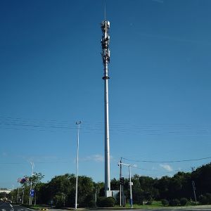 China Custom Designed Telecom Poles With Wind Pressure Calculation And Steel Structure Analysis on sale